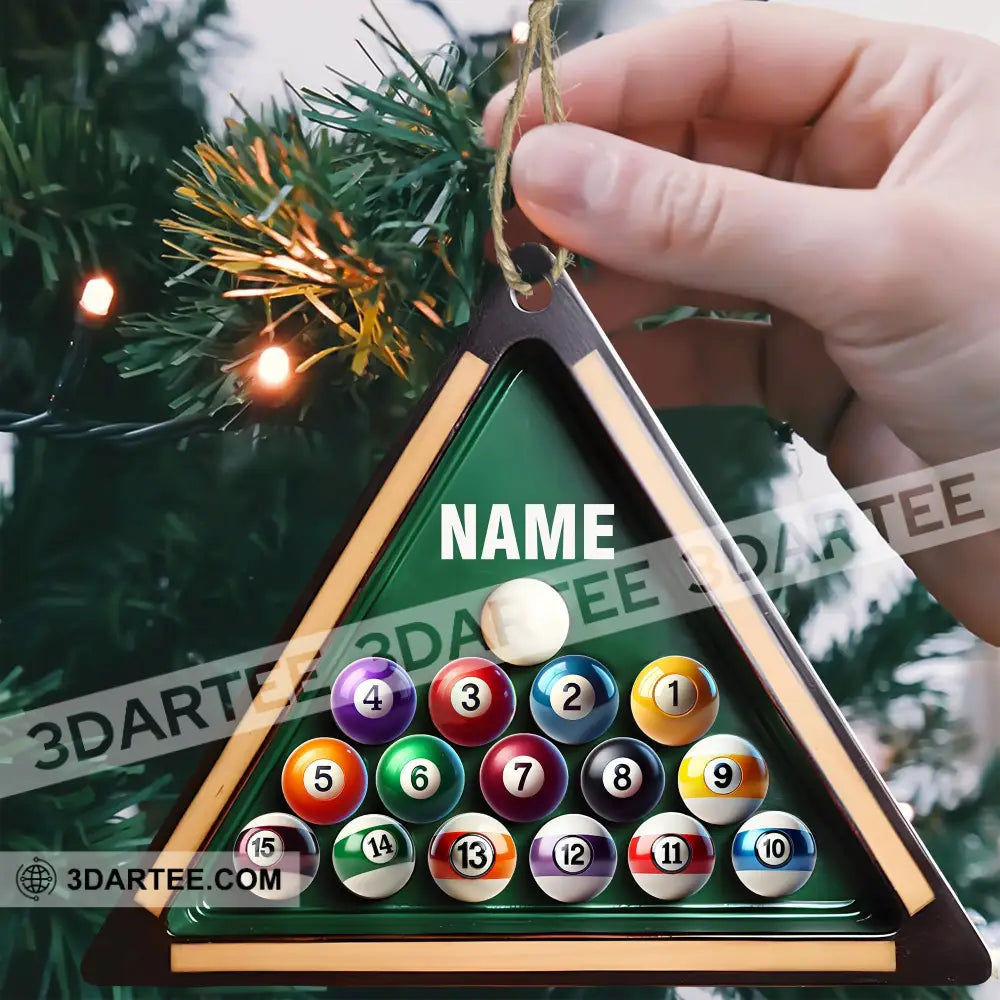 Pool Table Billiard Ball Christmas Ornament Personalized Ornament Ornament