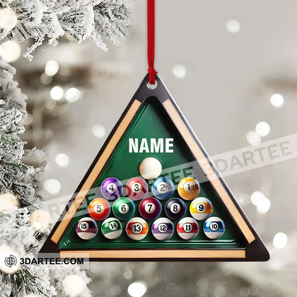 Pool Table Billiard Ball Christmas Ornament Personalized Ornament Ornament