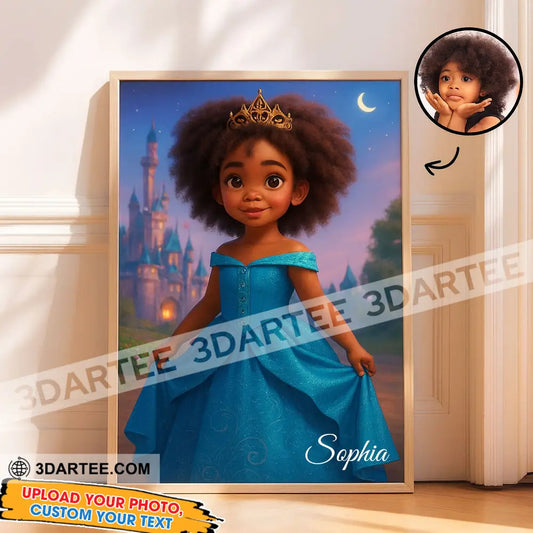 Princess Photo Home Decor Gift Personalized Canvas Personalized Poster Poster / 12’’ x 8’’