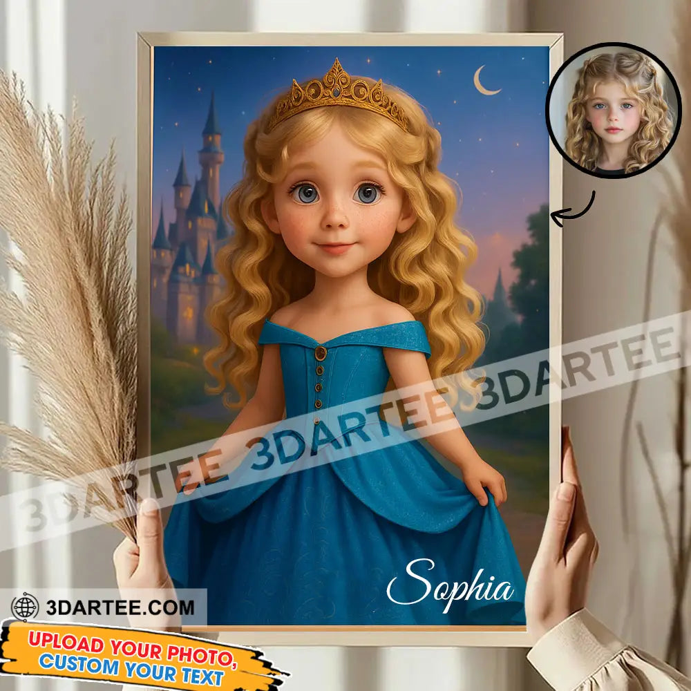 Princess Photo Home Decor Gift Personalized Canvas Personalized Poster