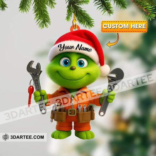 Repairman Grinch Home Decor Christmas Ornament Personalized Ornament 3.54’’ / 1 Ornament Ornament