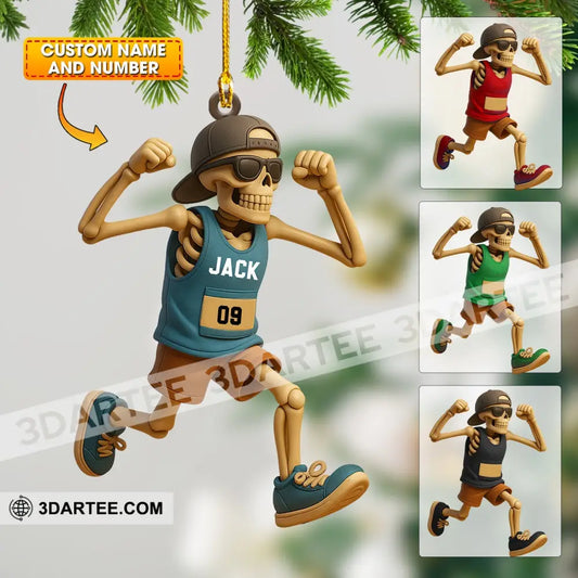 Running Men Home Decor Christmas Ornament Personalized Ornament 3.54’’ / 1 Ornament Ornament