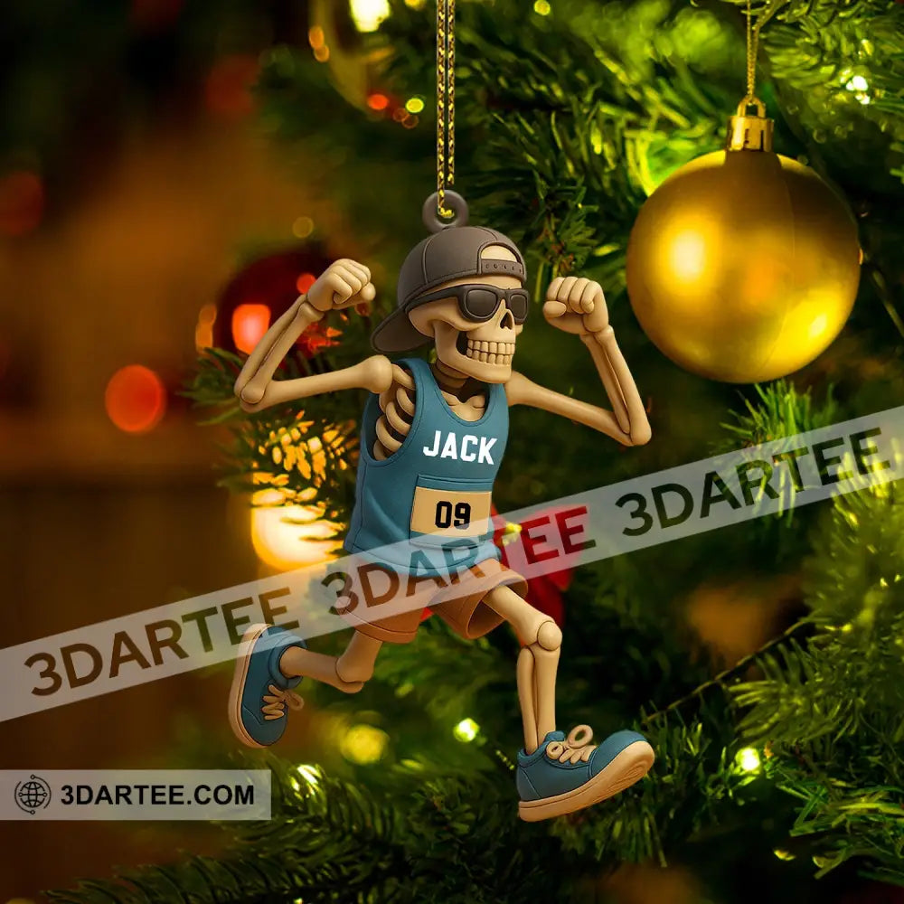Running Men Home Decor Christmas Ornament Personalized Ornament Ornament