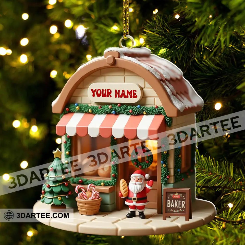 Santa Baker Home Decor Christmas Ornament Personalized Ornament Ornament