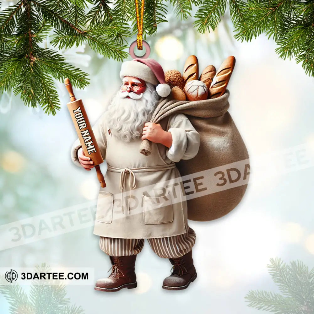 Santa Baker Home Decor Christmas Ornament Personalized Ornament Ornament