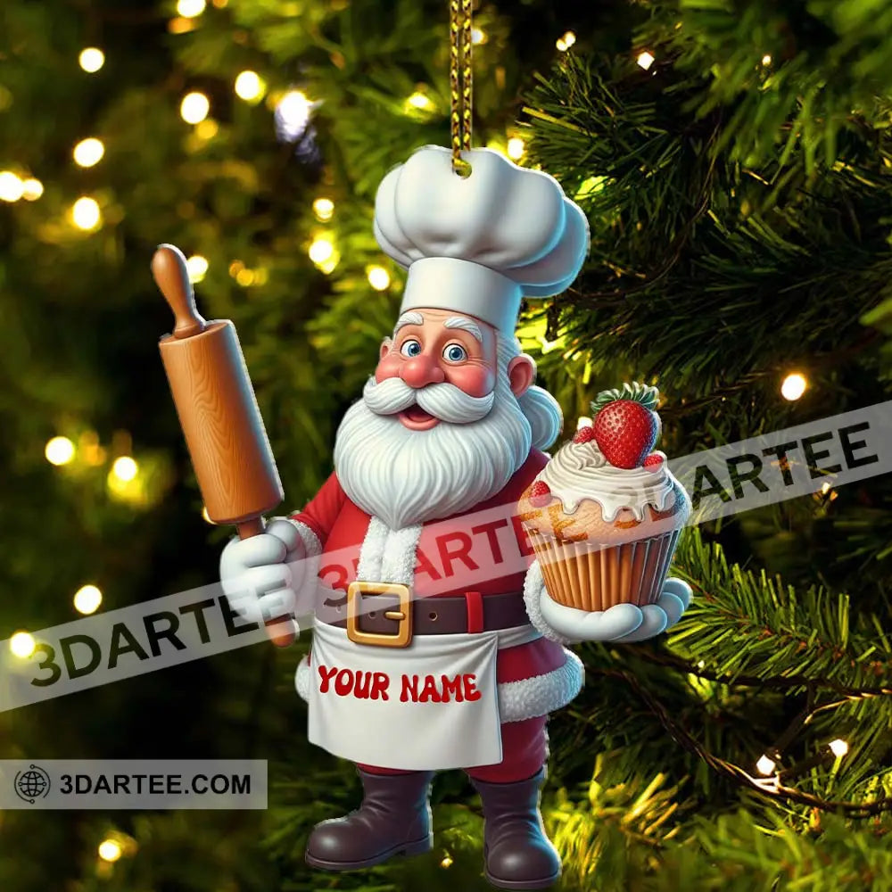 Santa Baker Home Decor Christmas Ornament Personalized Ornament Ornament