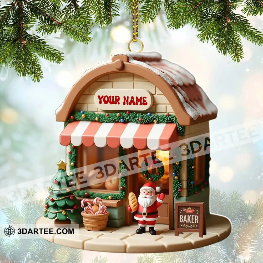 Santa Baker Home Decor Christmas Ornament Personalized Ornament Ornament