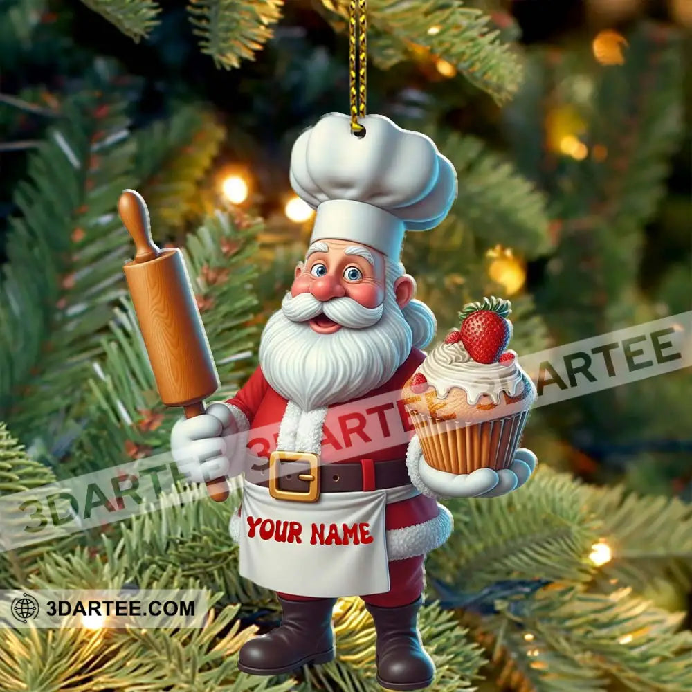 Santa Baker Home Decor Christmas Ornament Personalized Ornament Ornament