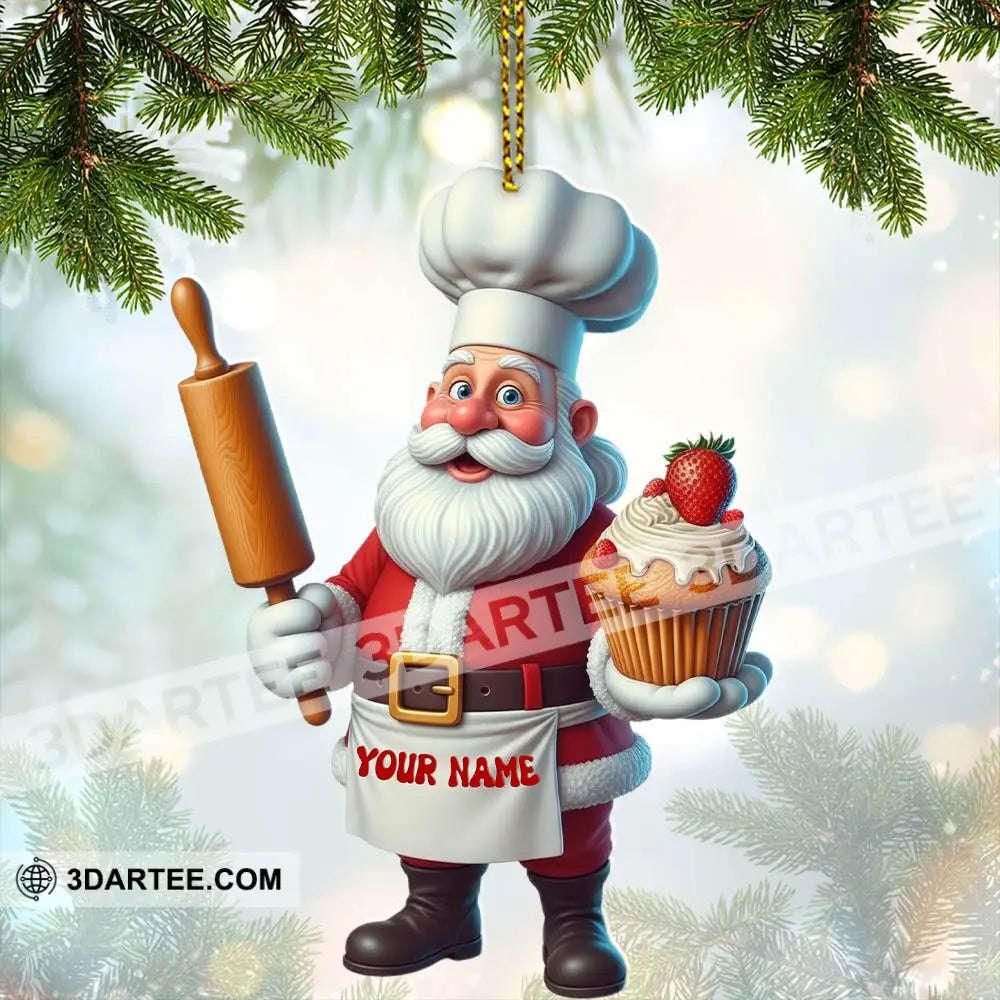 Santa Baker Home Decor Christmas Ornament Personalized Ornament Ornament