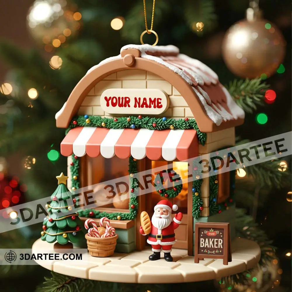 Santa Baker Home Decor Christmas Ornament Personalized Ornament Ornament