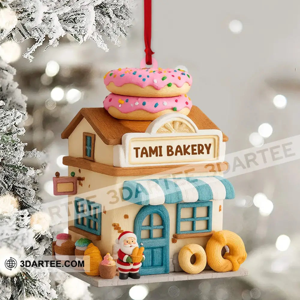 Santa Bakery Shop Home Decor Christmas Ornament Personalized Ornament Ornament