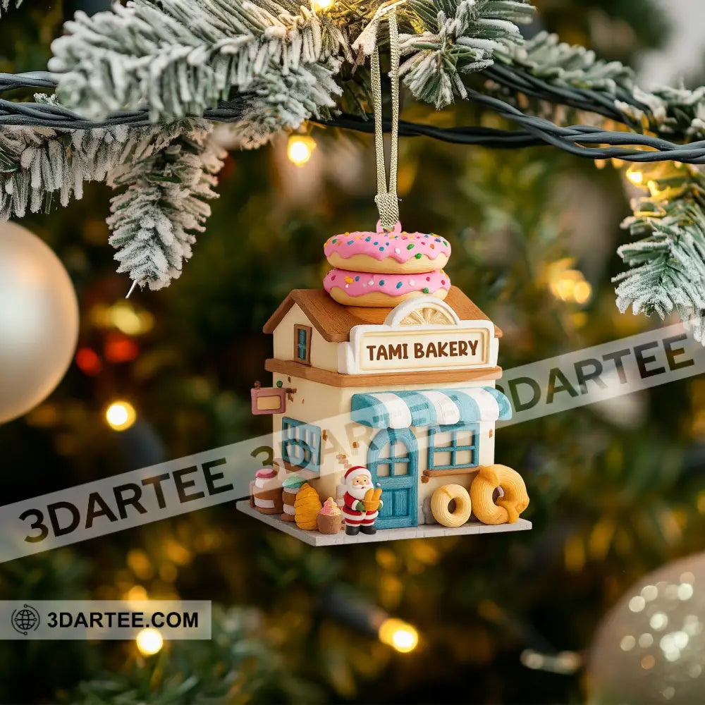 Santa Bakery Shop Home Decor Christmas Ornament Personalized Ornament Ornament