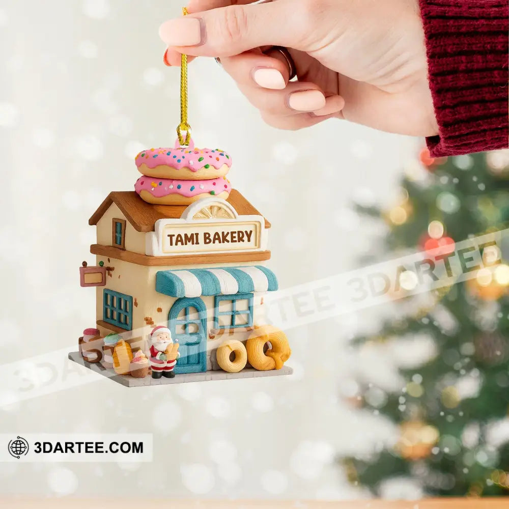 Santa Bakery Shop Home Decor Christmas Ornament Personalized Ornament Ornament