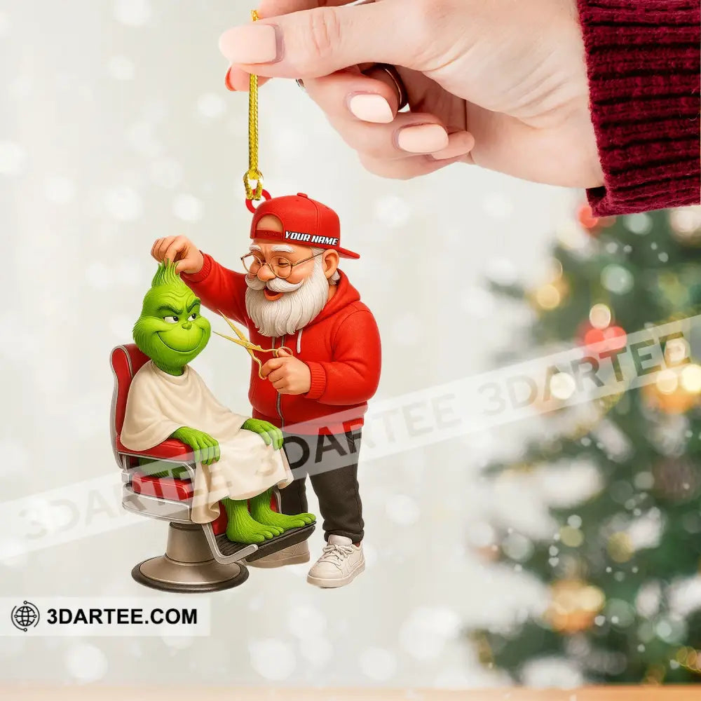 Santa Barber Christmas Home Decor Christmas Ornament Personalized Ornament Ornament