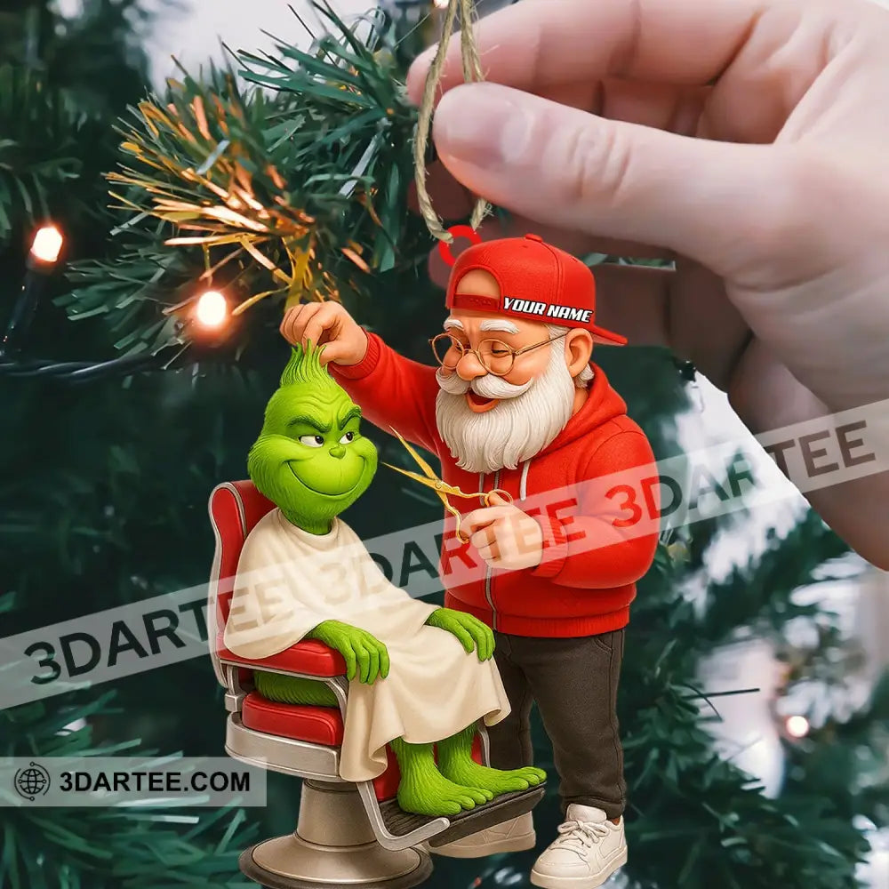 Santa Barber Christmas Home Decor Christmas Ornament Personalized Ornament Ornament