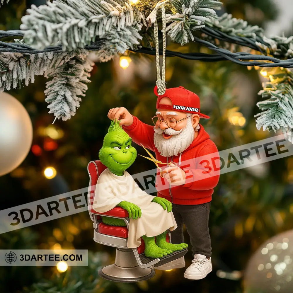 Santa Barber Christmas Home Decor Christmas Ornament Personalized Ornament Ornament