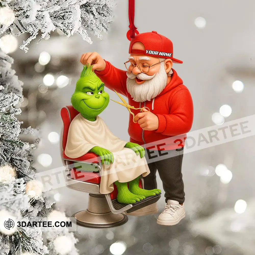 Santa Barber Christmas Home Decor Christmas Ornament Personalized Ornament Ornament
