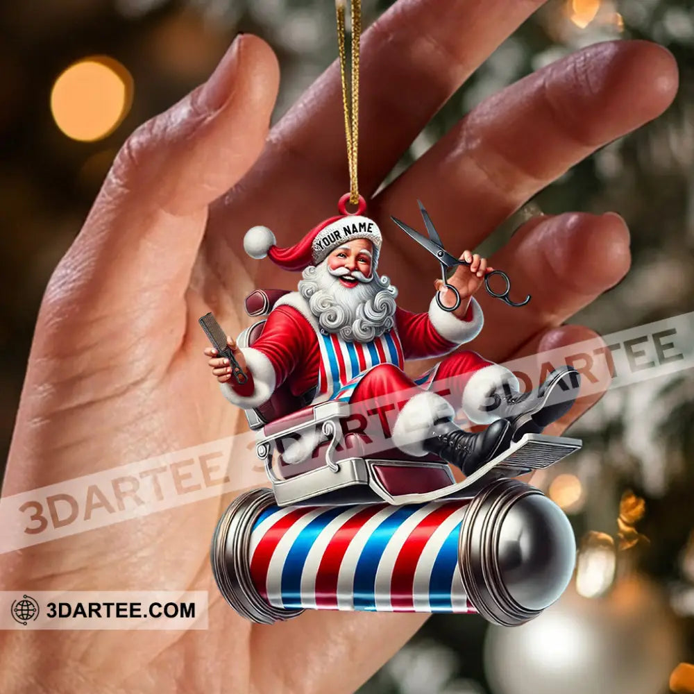 Santa Barber Home Decor Christmas Ornament Personalized Ornament Ornament