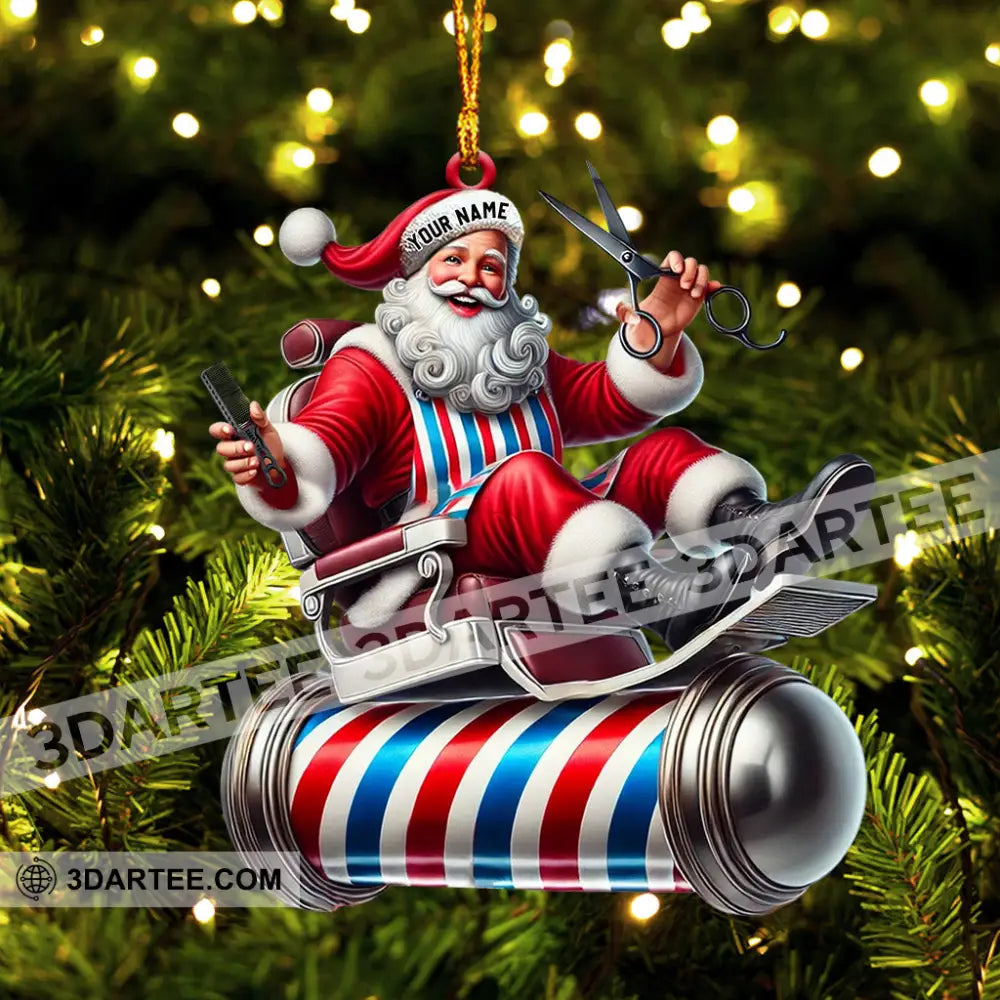 Santa Barber Home Decor Christmas Ornament Personalized Ornament Ornament