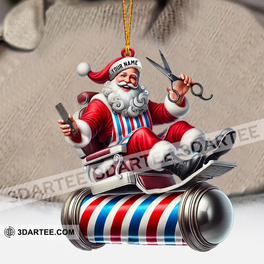 Santa Barber Home Decor Christmas Ornament Personalized Ornament Ornament