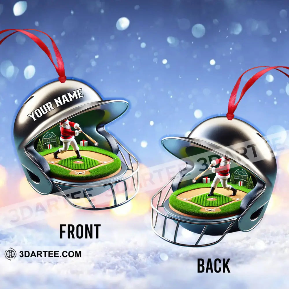 Santa Baseball Home Decor Christmas Ornament Personalized Ornament Ornament