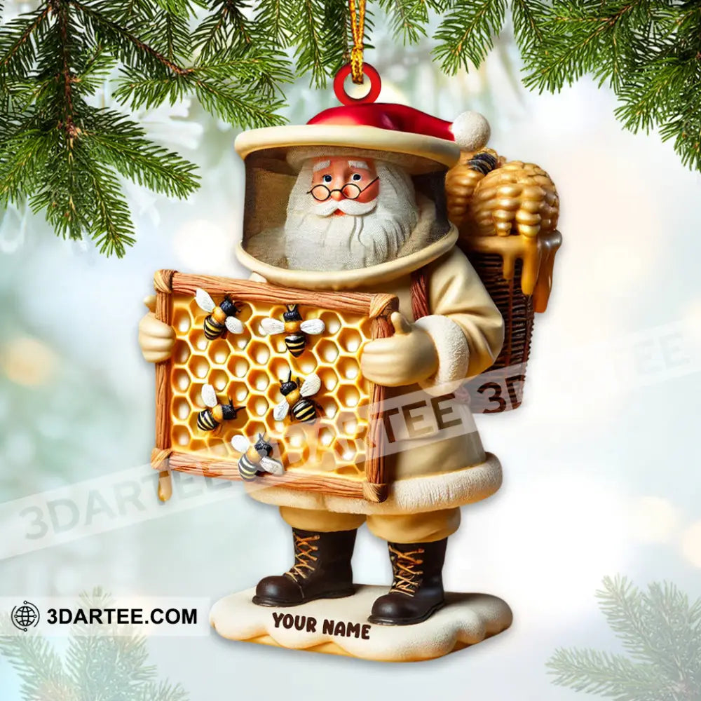 Santa Beekeeper Christmas Ornament Personalized Ornament Ornament