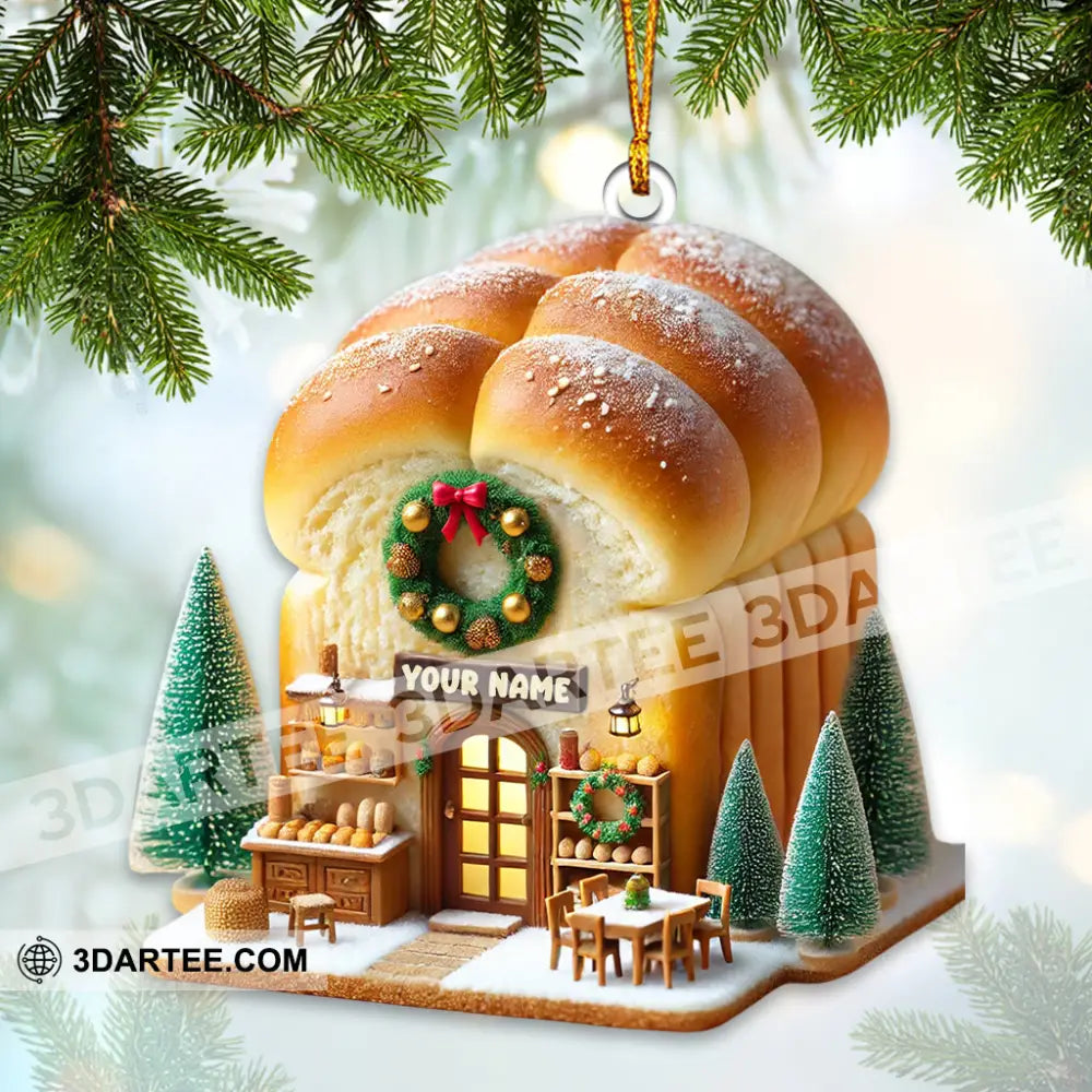 Santa Bread Shop Home Decor Christmas Ornament Personalized Ornament Ornament