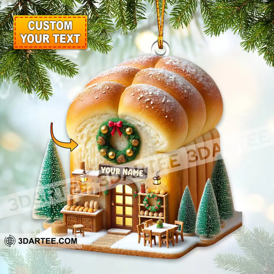 Santa Bread Shop Home Decor Christmas Ornament Personalized Ornament 3.54’’ / 1 Ornament Ornament