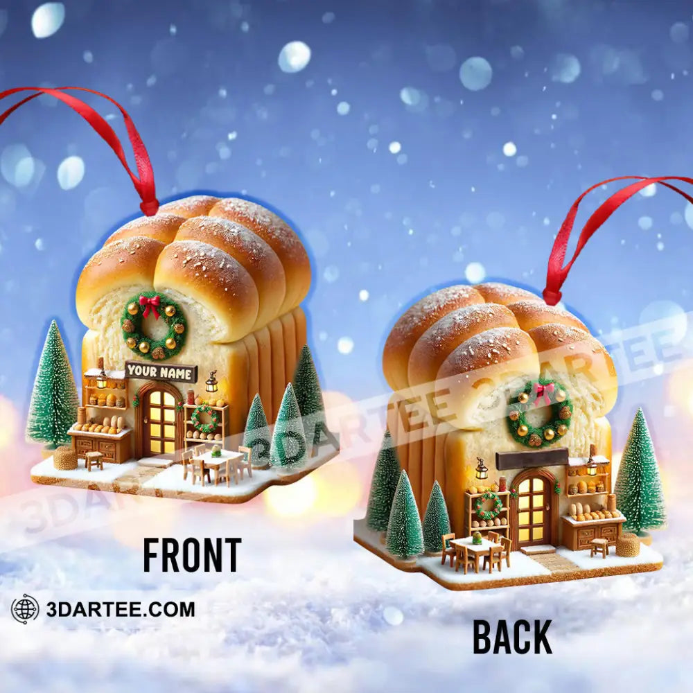 Santa Bread Shop Home Decor Christmas Ornament Personalized Ornament Ornament