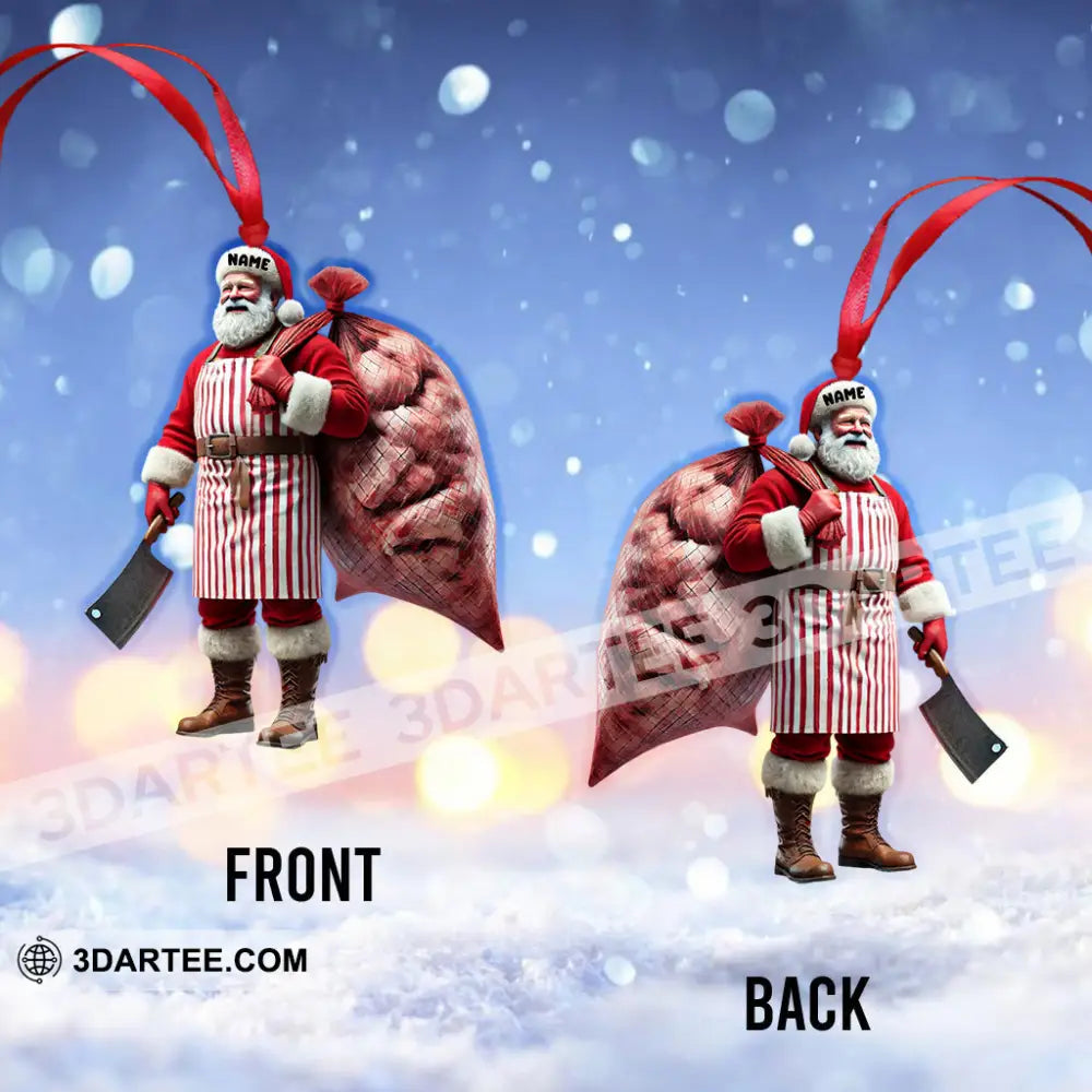Santa Butcher Christmas Home Decor Christmas Ornament Personalized Ornament Ornament