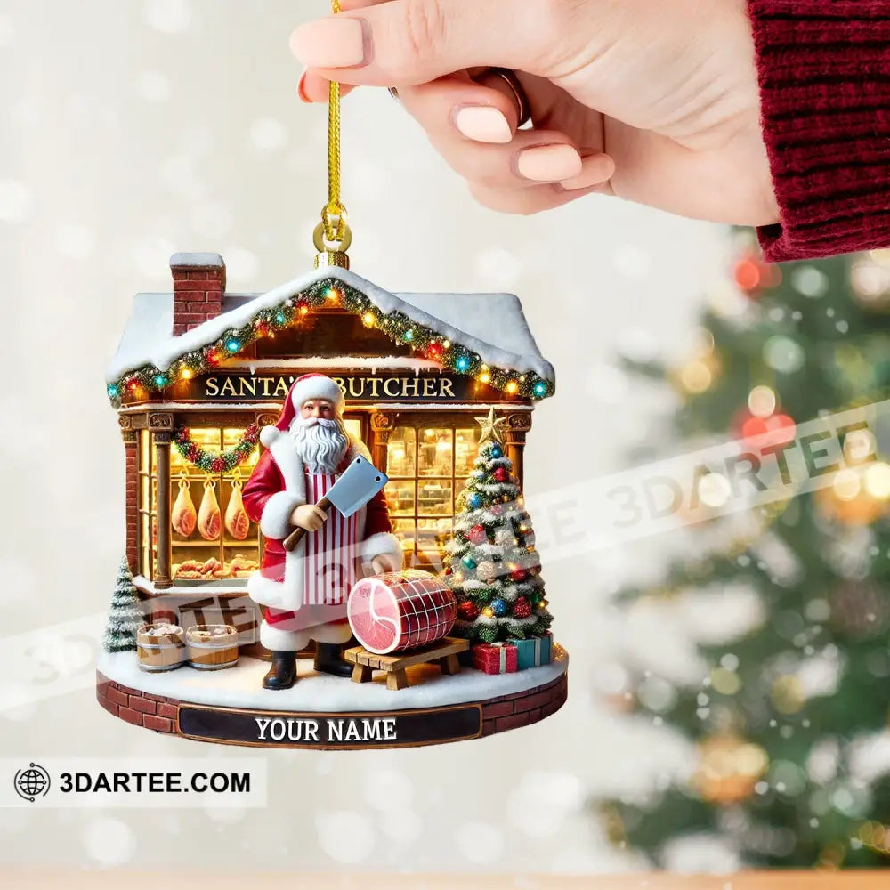 Santa Butcher House Home Decor Christmas Ornament Personalized Ornament Ornament