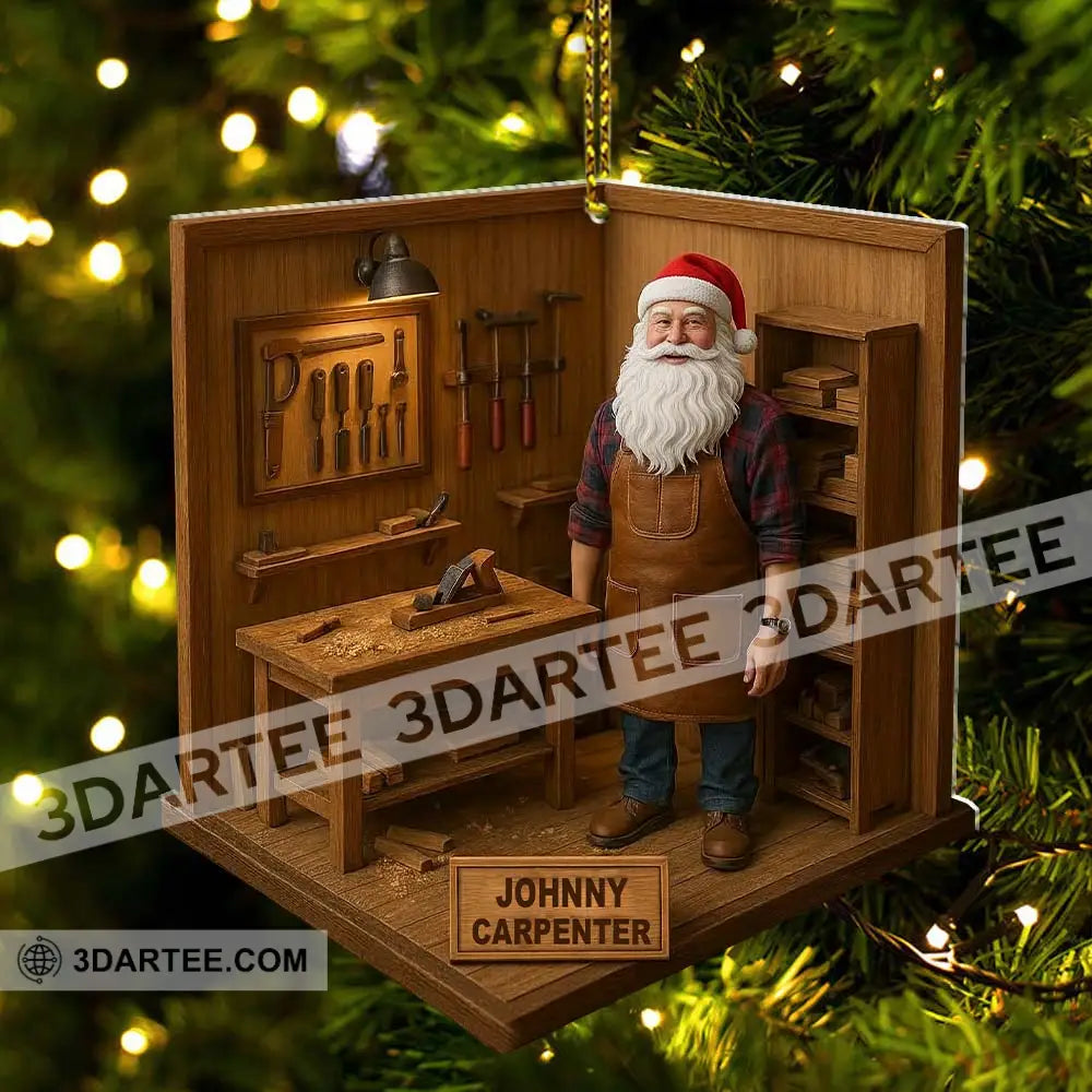 Santa Carpenter Home Decor Christmas Ornament Personalized Ornament Ornament