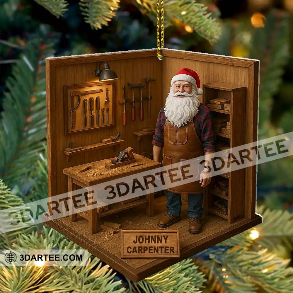 Santa Carpenter Home Decor Christmas Ornament Personalized Ornament Ornament