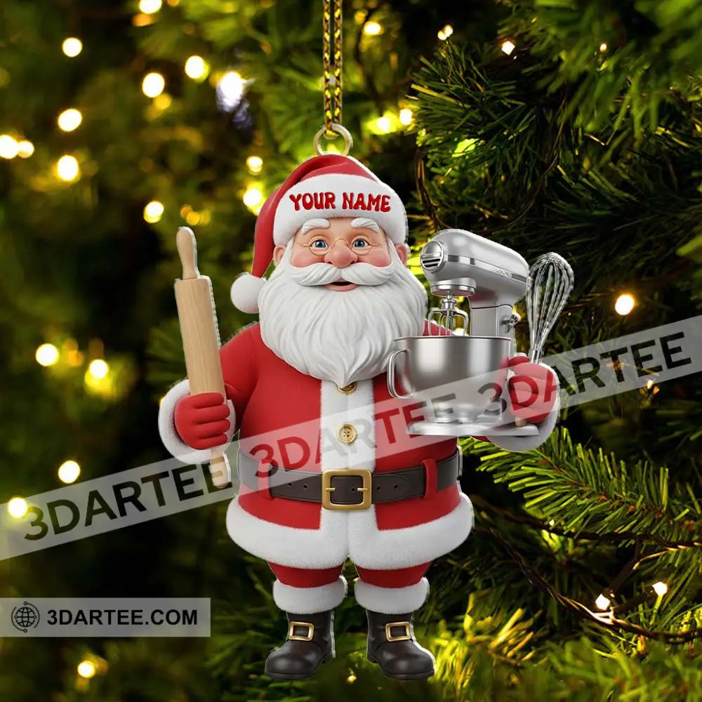 Santa Chef Home Decor Christmas Ornament Personalized Ornament Ornament