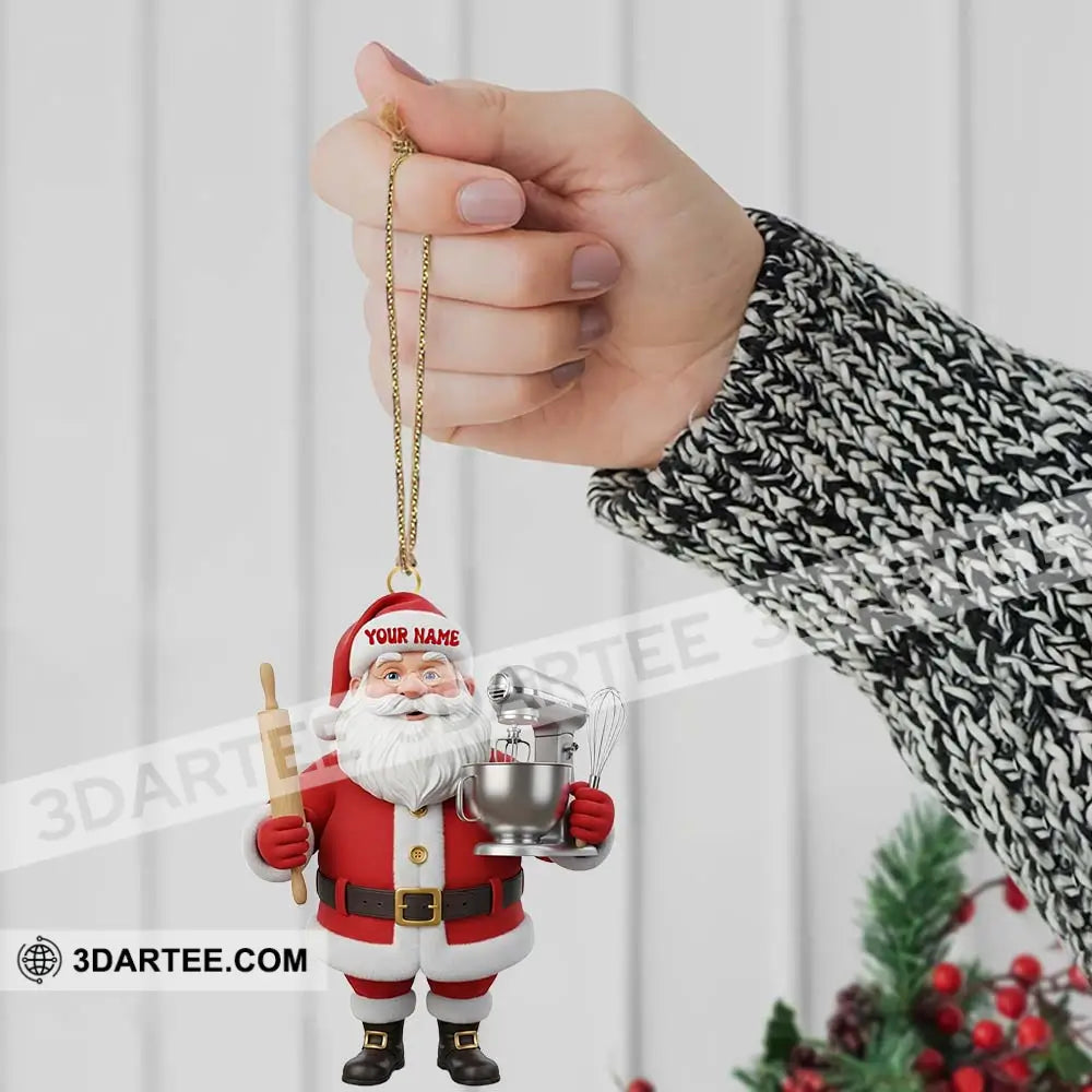 Santa Chef Home Decor Christmas Ornament Personalized Ornament Ornament