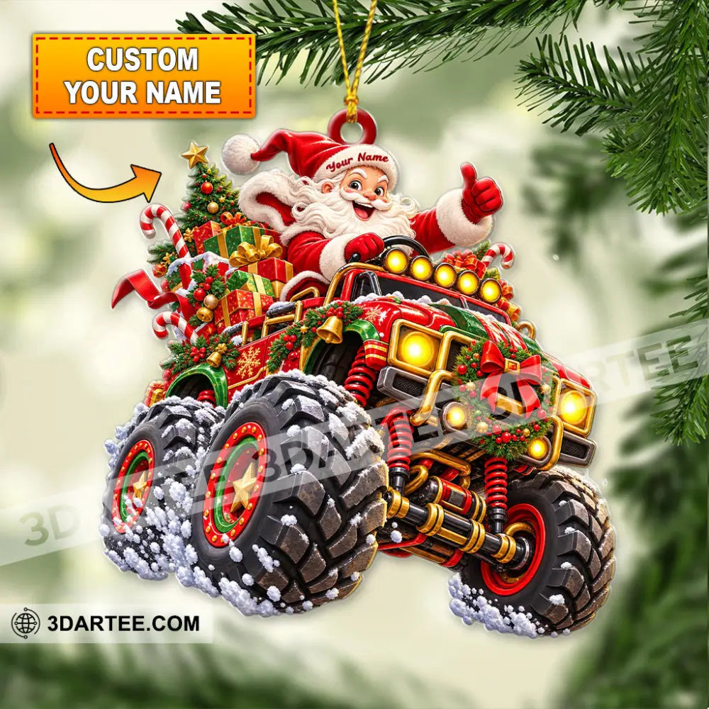 Santa Coming Home Decor Christmas Ornament Personalized Ornament - 3.54’’ / 1 Ornament - Ornament