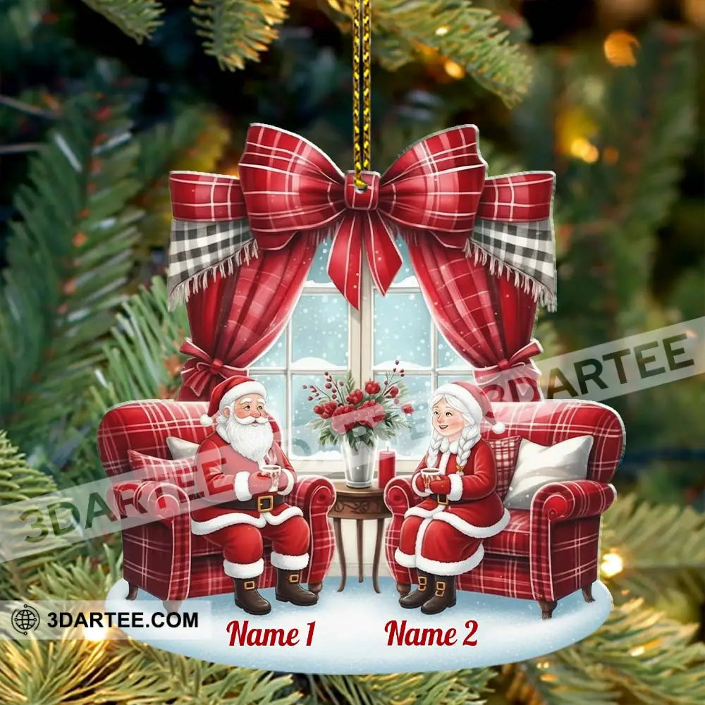 Santa Couple Christmas Home Decor Christmas Ornament Personalized Ornament Ornament
