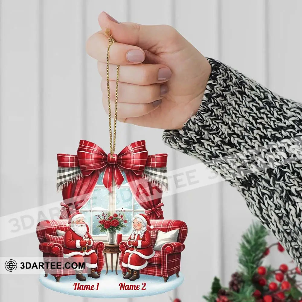 Santa Couple Christmas Home Decor Christmas Ornament Personalized Ornament Ornament