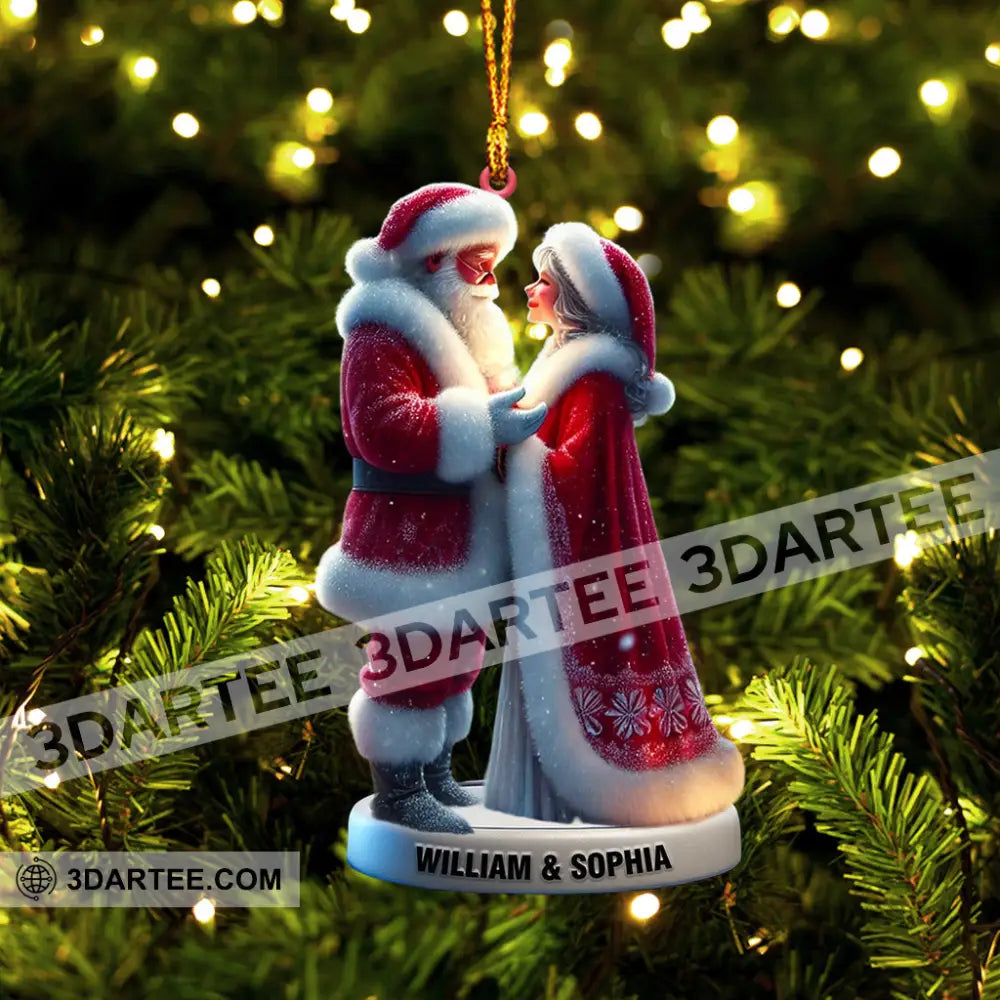 Santa Couple Christmas Ornament Personalized Ornament Ornament