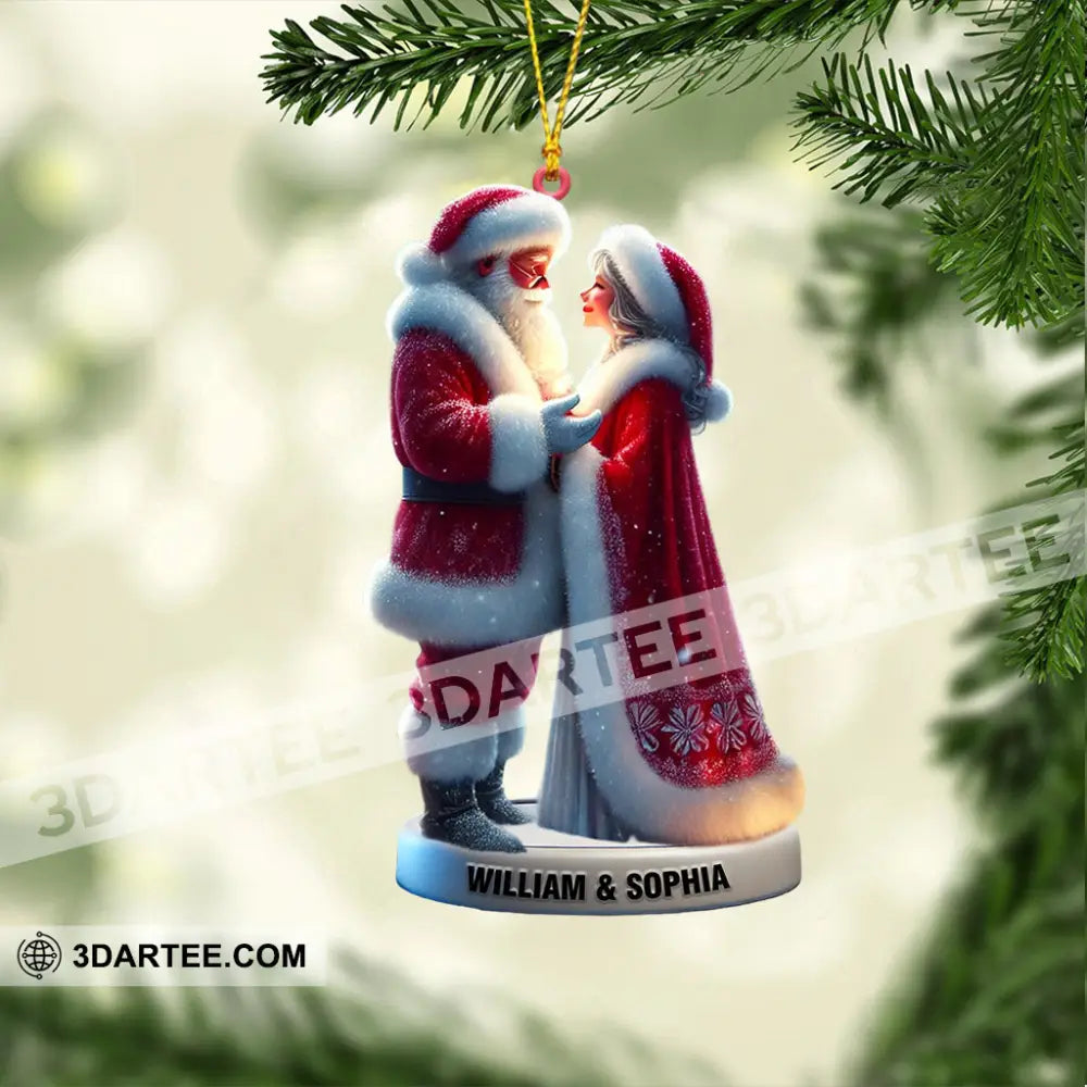 Santa Couple Christmas Ornament Personalized Ornament Ornament