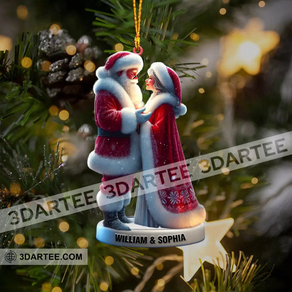 Santa Couple Christmas Ornament Personalized Ornament Ornament