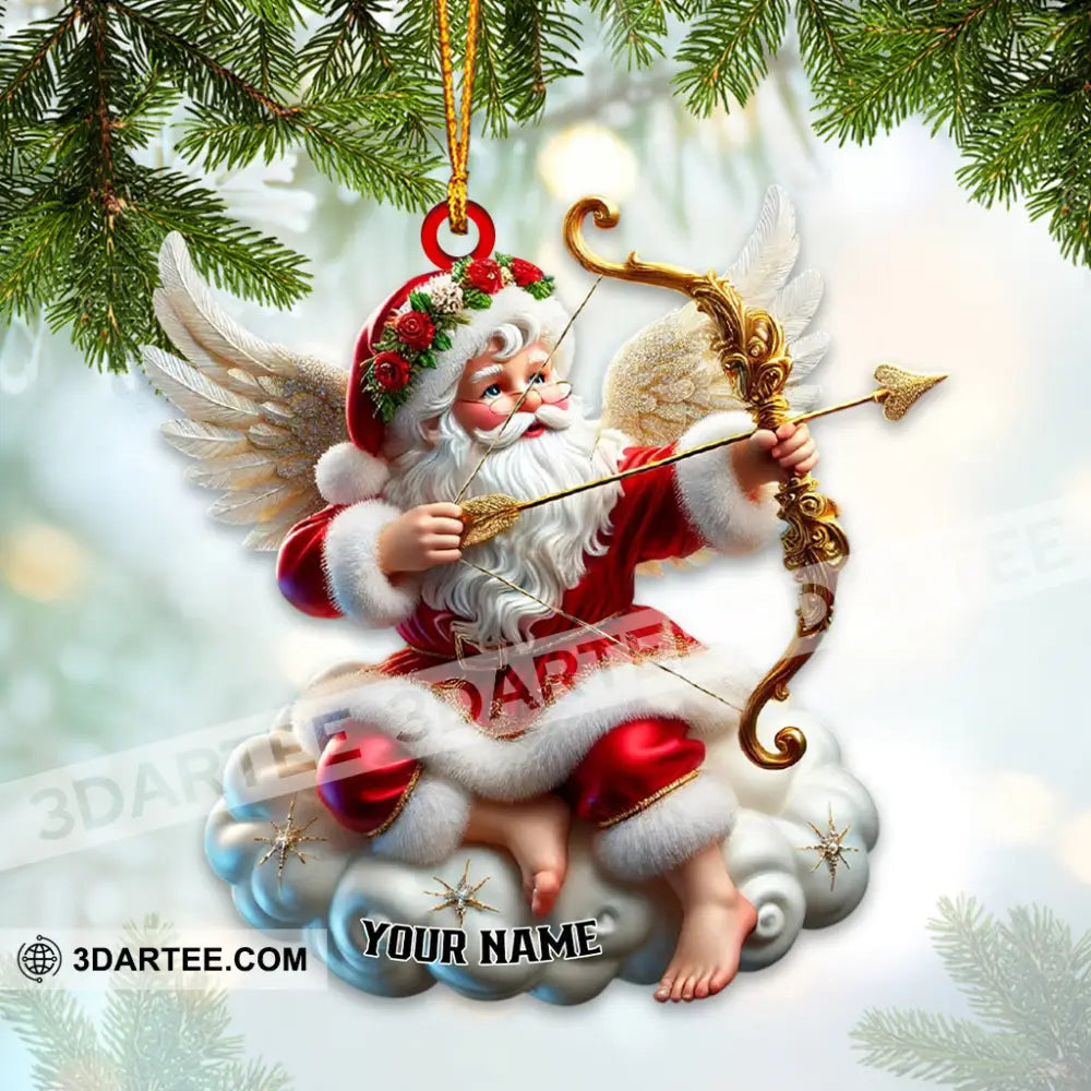 Santa Cupid Christmas Home Decor Christmas Ornament Personalized Ornament Ornament