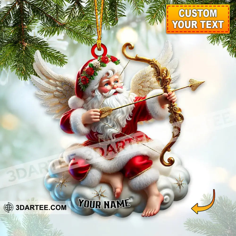 Santa Cupid Christmas Home Decor Christmas Ornament Personalized Ornament 3.54’’ / 1 Ornament Ornament