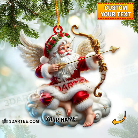 Santa Cupid Christmas Home Decor Christmas Ornament Personalized Ornament 3.54’’ / 1 Ornament Ornament