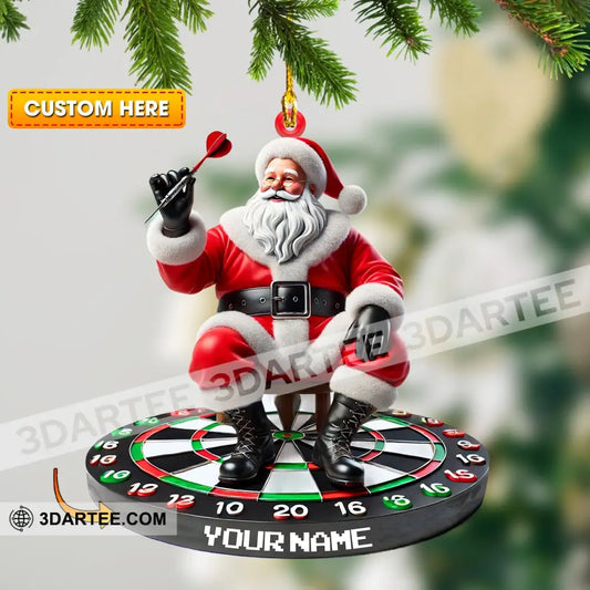 Santa Darts Christmas Ornament Personalized Ornament 3.54’’ / 1 Ornament Ornament