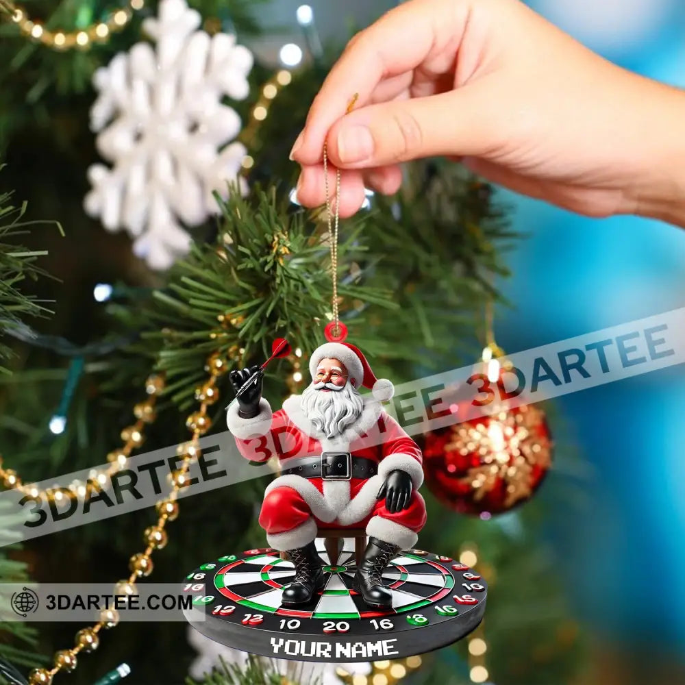 Santa Darts Christmas Ornament Personalized Ornament Ornament