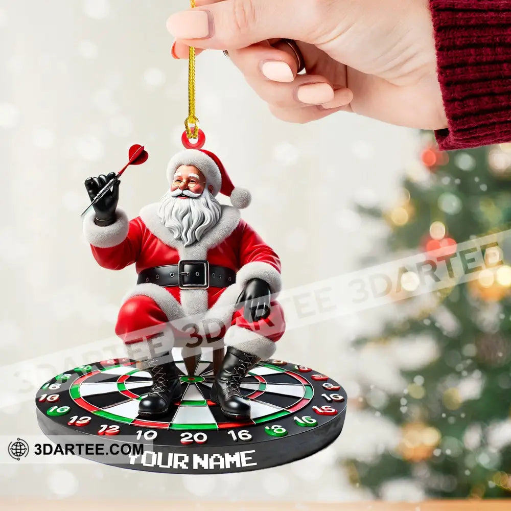 Santa Darts Christmas Ornament Personalized Ornament Ornament