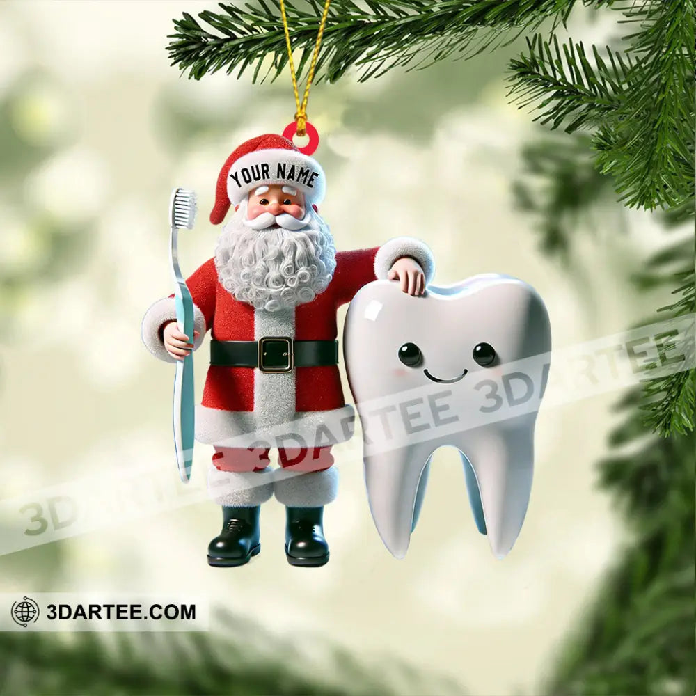 Santa Dentist Christmas Home Decor Christmas Ornament Personalized Ornament Ornament
