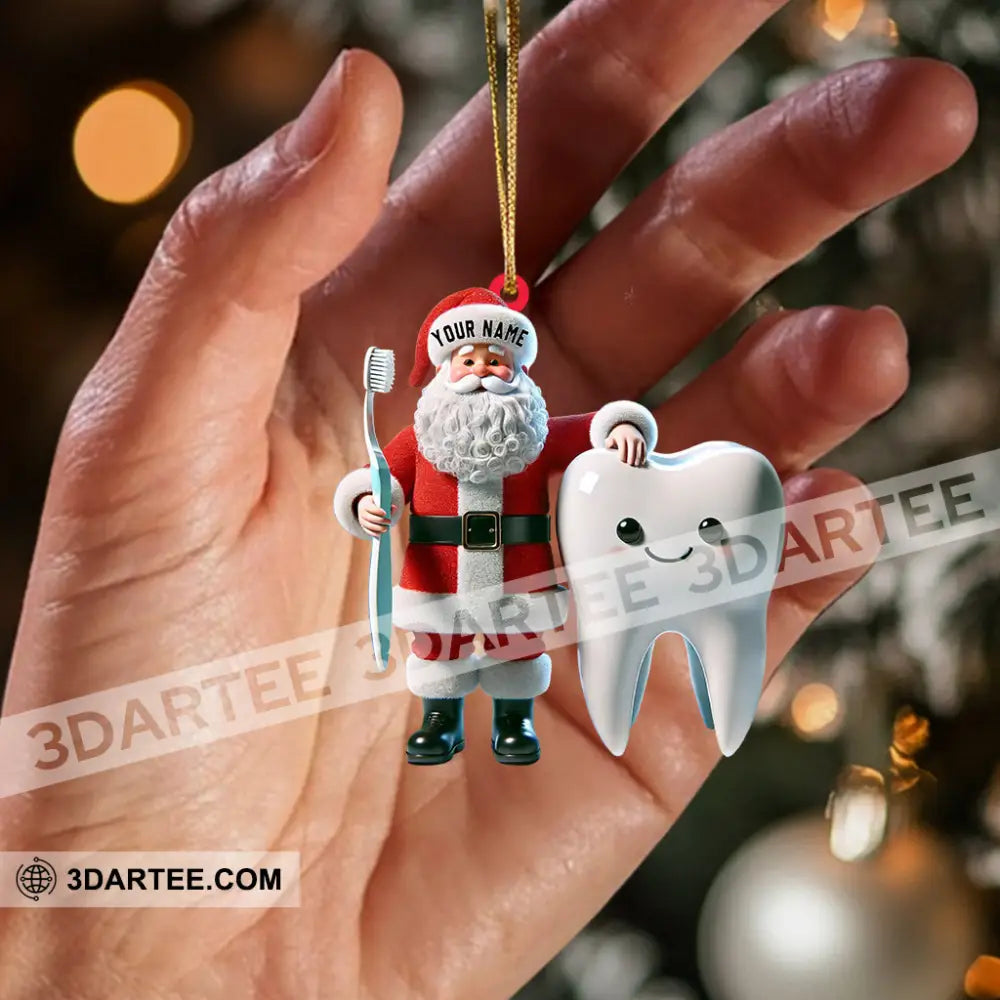 Santa Dentist Christmas Home Decor Christmas Ornament Personalized Ornament Ornament