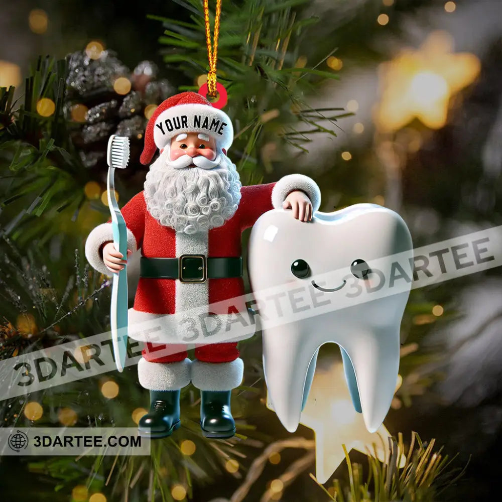 Santa Dentist Christmas Home Decor Christmas Ornament Personalized Ornament Ornament